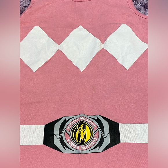 2 piece girls pink Power Rangers Mighty Morphin pajama set size 8 - Picture 9 of 13
